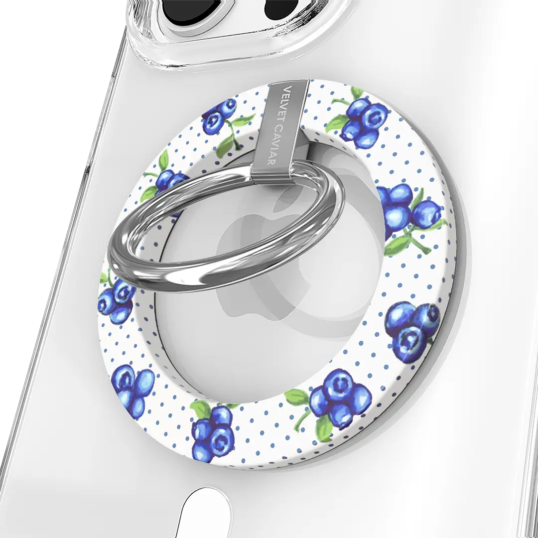 Velvet Caviar Blueberry Baby MagSafe Grip Ring - Sleek Magnetic Smartphone Accessory, Cellphone Mobile Ring Stand Phone Holders & Mounts with 1,600g Strong Magnet