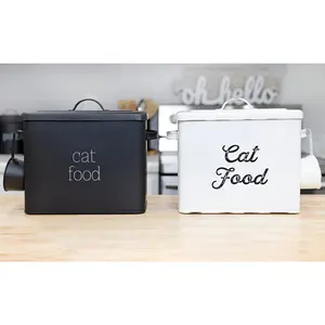 Enamelware Cat Food Container