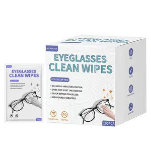 Eyeglass Lens Cleaning Wipes, Pre-Moistened Individually Packaged, No Scratches, Suitable for Sunglasses, Camera Lenses, Safety Goggles, Camera Cleaner