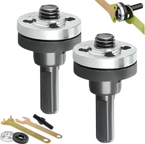 2 Set Conversion Angle Grinding Adapter Connecting Rod Kit, Electric Drill Conversion Angle Grinder Accessories with Replacement Grinder Flange Nuts and Spanner Wrench Conversion Tool, 10mm Arbor Mandrel Adapter,Adapter Set for Most Small Angle Grinder. 