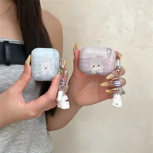 AirPods 4/Pro/Pro2 PC Earphone Case | Beddog and Cat | Cute Animal Pendant | Best Friend Gift | Suitable for AirPods 1 2 3 4 Pro Pro2