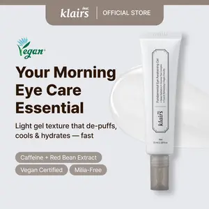 DearKlairs Fundamental Eye Awakening Gel with Caffeine & Red Bean Extract - Eye Cream, Hydrating Moisturizer for Anti-Aging & Dark Circle Care - Moisturizing