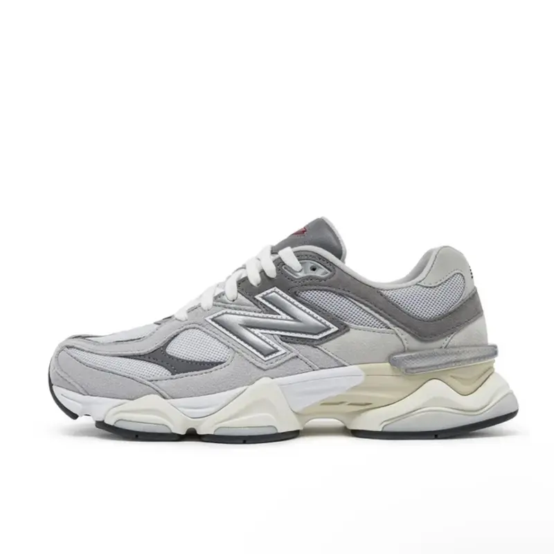 New Balance 9060 Rain Cloud Grey Men’s Low-Top Mesh Sneaker - Casual Trainer Shoes, Low Top Trainer, Rubber Chunky Sole, Layered Airy Mesh, Subtle Branding, Clean Look, Comfortable Daily Athletic Walking Footwear
