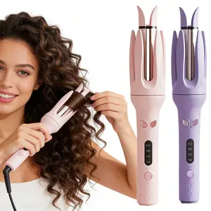 Women's 28mm Negative Ion Rotating Curler Wand - Automatic Curling Iron with 4-Mode Heat, Auto-Power Off, Frizz-Free Portable Hair Styling Tool for Home Use, Festive Party Gift