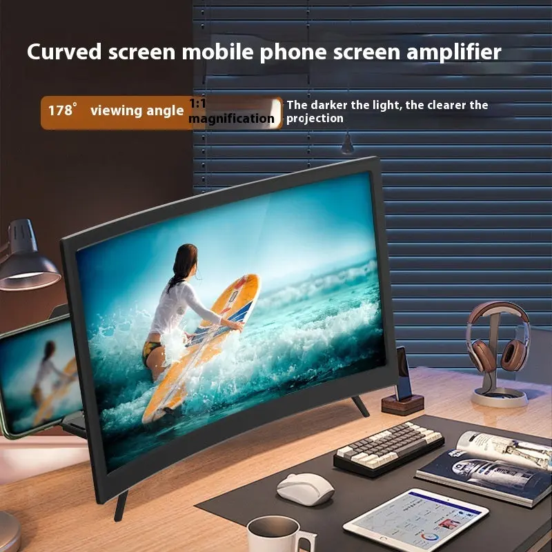 14-Inch Universal Plastic TV & Smartphone Screen Amplifier - with Audio Enhancement for Phones & Electronics