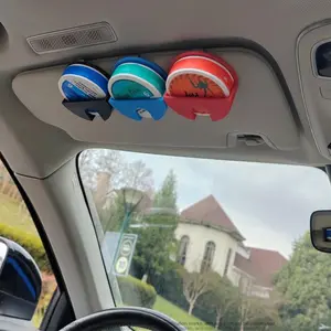 (FS) Thoughtful Gift for Him| 3D-Printed Universal Clip-On Black Organizer, Holder Visor, Durable Holder for Round Can & Nicotine Pouch, Quick Access & Slip-Resistant Design| Great for Cars, Outdoor Adventures, Office Organization & Trade School Projects