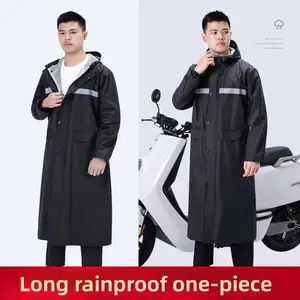 Waterproof Raincoat for Adults One-Piece Full-Body Protection for Electric Bike Commuting Heavy-Duty Rainwear for Outdoor Activities