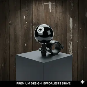 8 Ball Steering Wheel Knob Spinner Heavy Duty 360 Degree Rotating Handle Universal Fit for Most Vehicles 1PC