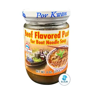 Por Kwan Beef Flavored Paste for Boat Noodle Soup (8 oz) เครื่องปรุงรสเนื้อสำเร็จรูปสำหรับก๋วยเตี๋ยวเรือ พ่อขวัญ