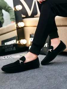 Men's New Fashion Loafers Flat, Classic Comfort Formal Walking Shoes, Easy Wear and Drive, Moccasin Style, PU Leather Upper, Rubber, All Seasons