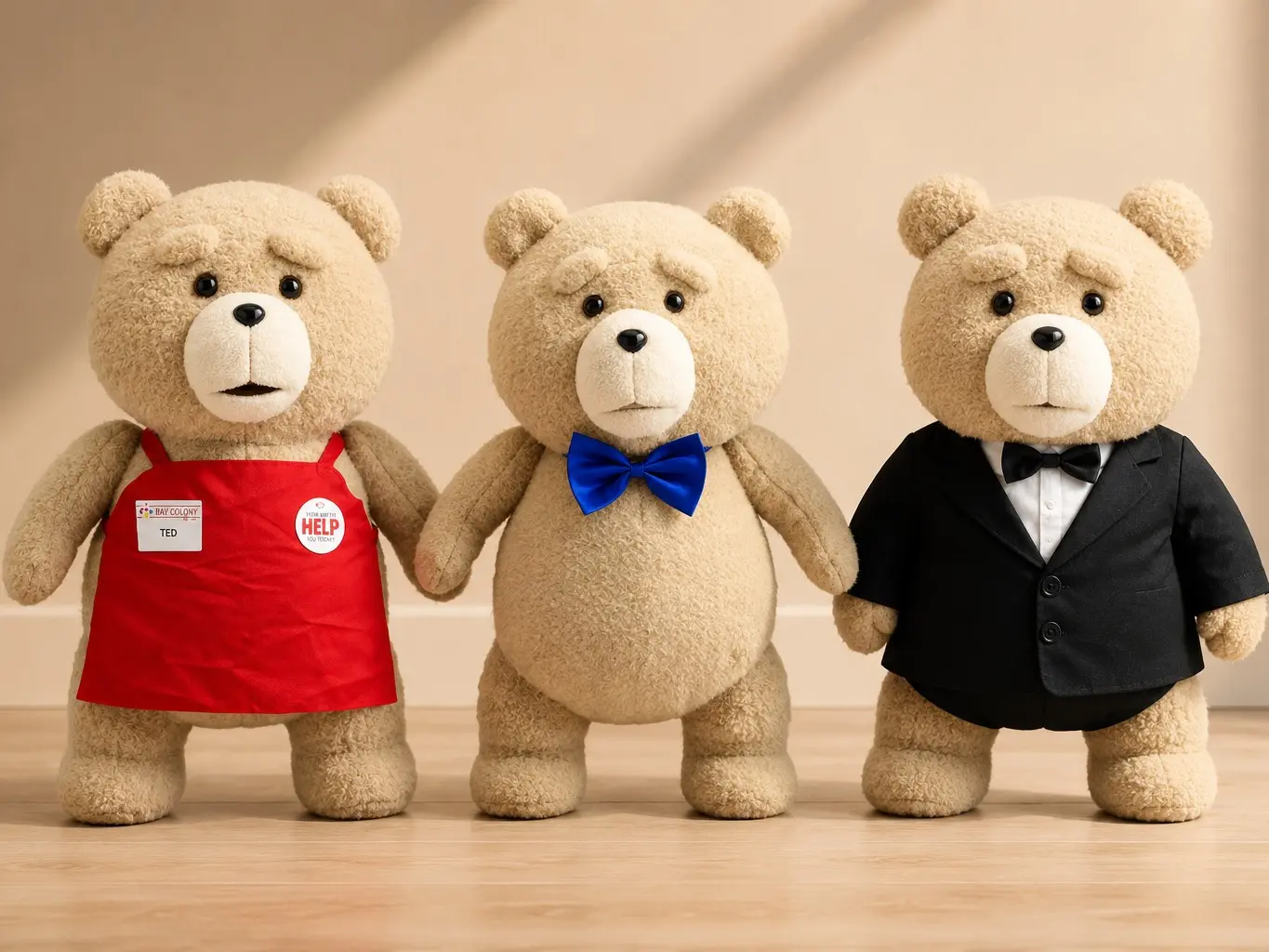 Teddy Bear Ted 3 Plush Toys