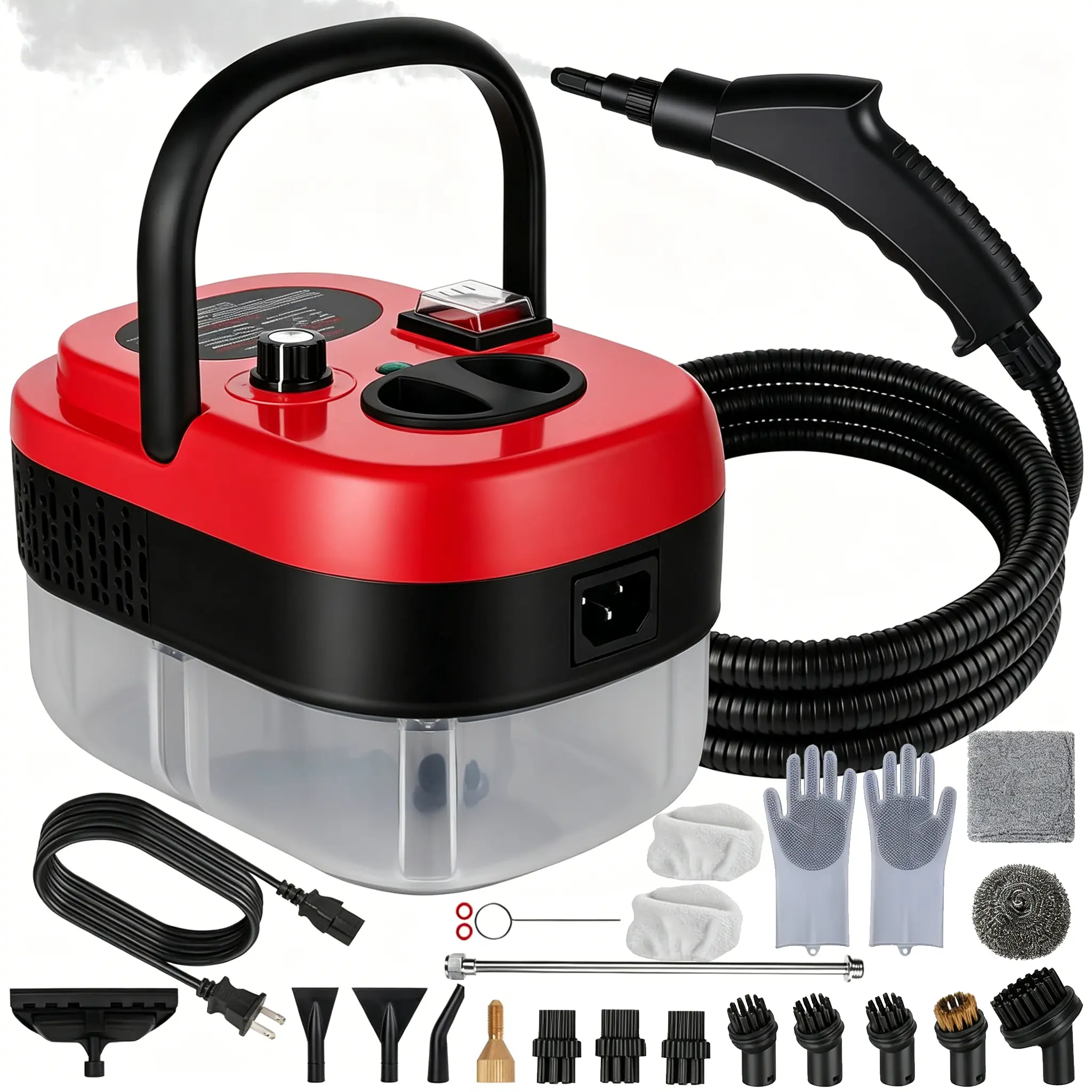 2500W Handheld Steam Cleaner All-In-One Tool – 221°F Power Steamer for Home, Car, Couch & Fabric Deep Clean