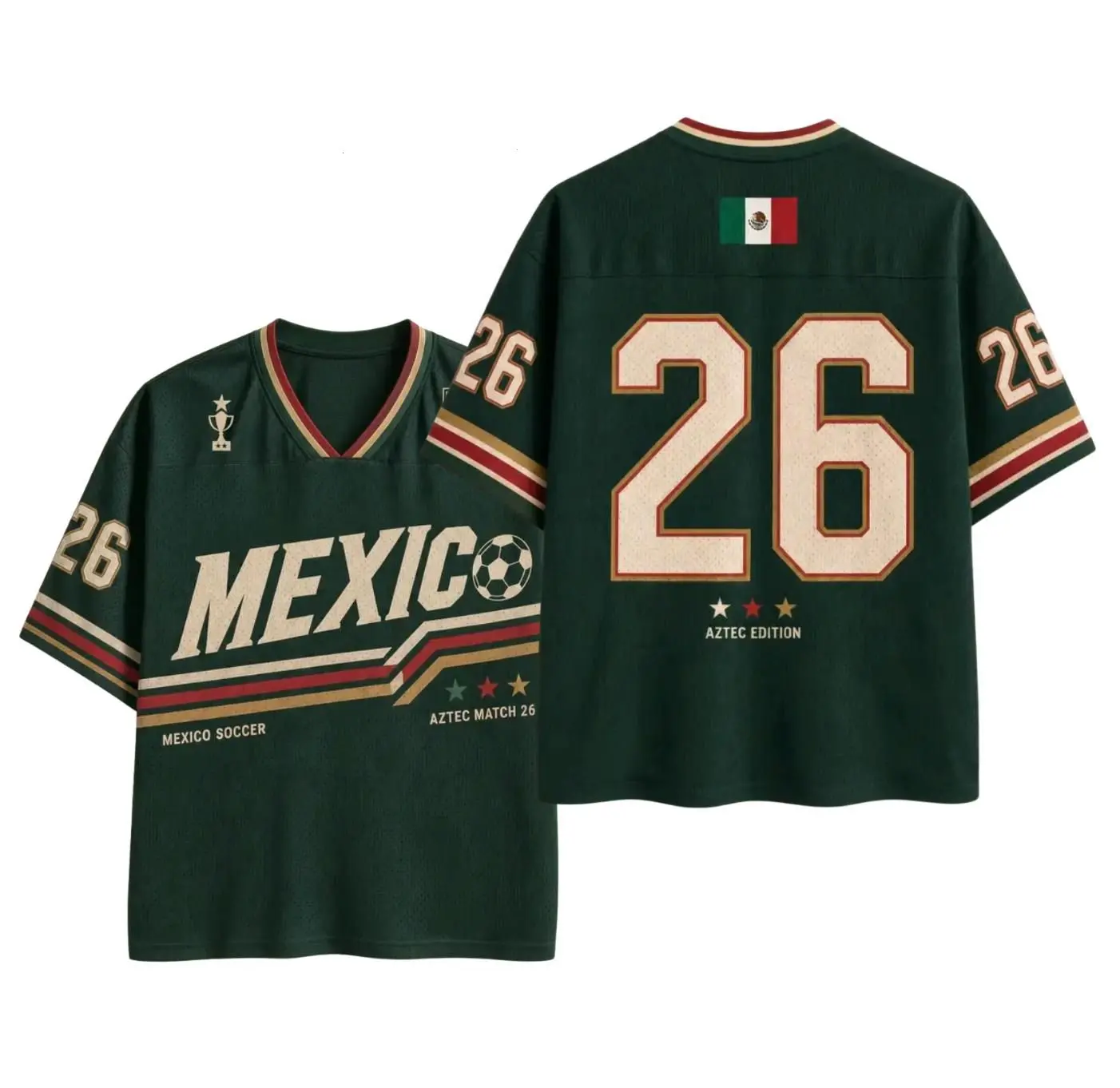 [Custom any Request] Custom Mexico Soccer Jersey Shirt, Retro Football Jersey, Personalized Name & Number Soccer Top, WC 2026 Fan Apparel, Unisex Game Day Gift Jersey