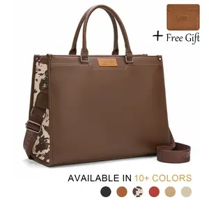 Wrangler Carry-All Large Laptop Tote Work Tote /Crossbody for Women Large Capacity Everyday Use Durable Commuter Purse Teacher,Doctor,Nurse Cup Holder