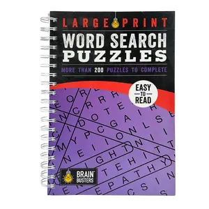 Large Print Word Search Puzzles Purple: More Than 200 Puzzles to Complete -- Parragon Books - Spiral