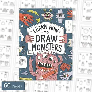1 Piece Viral Learn to Draw Series | Beginner-Friendly Drawing Guide for Monsters, Animals, Fruits & More（Fun Art Kit for Kids & Adults）