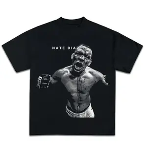 Retro 90s Nate Diaz Shirt, Vintage UFC Bootleg 90s Graphic Tee, Nate Diaz Clothing, Unisex Cotton Tee