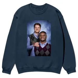 Fun Photo 9 & 14 2026 Football crewnecks for men and women, full color fall sweatshirts, fun and cozy patterned sweaters, unisex fall clothing