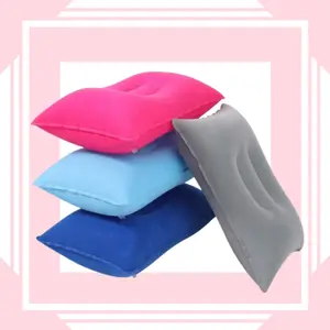 4Pack Ultralight Inflatable Pillow Small Squared Flocked Fabric Air Pillow for Beach Hiking,Camping,Traveling,Napping,Desk Rest,Neck &Lumbar Support - Tools & Hardware.