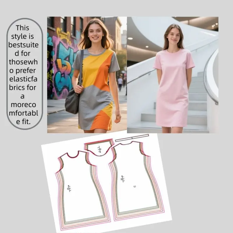 Women's Xxs-2xl Sewing Pattern Set, 7 Sizes, DIY Clothing Design, Handmade Fashion, Craft Supplies, Sewing Products, Unique Fabric Projects