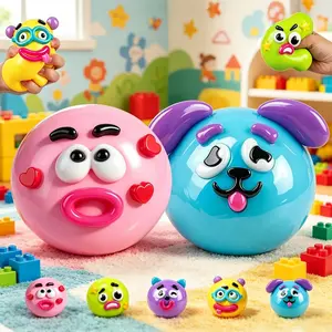 edge control squishy  Soft Moldable Slow Rising Stress Relief Balls - Squishy Face Squeeze Toys, Calming Sensory Fidget Toys for Anxiety Relief & Kids/Adults