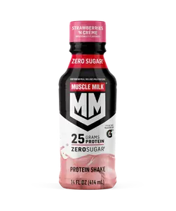 Muscle Milk 25g Protein Shake, Strawberries N Creme, 14oz (Pack of 12)