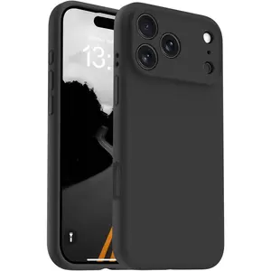 Phone cases for iPhone 17 Pro Max 16 15 14 13Pro Max Plus Lightweight Thin Body support Wireless Charging (Not compaitble with Magsafe)Classic Liquid Silicone Mobile Phone Case,Integrated Camera Control Button,Anti-Scratch Microfiber Lining for iphone  17