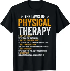100% Cotton Unisex Physical Therapy Therapist Doctor Assistant Men Women T-Shirt