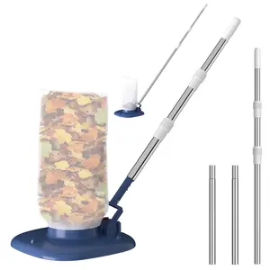 Rechargeable Pool Leaf Vacuum with Telescopic Pole, 83GPM Powerful Suction– Cordless Pool Skimmer for Inground & Above Ground Pools with 6.6Gal Leaf Catcher Bag for Heavy Debris Areas