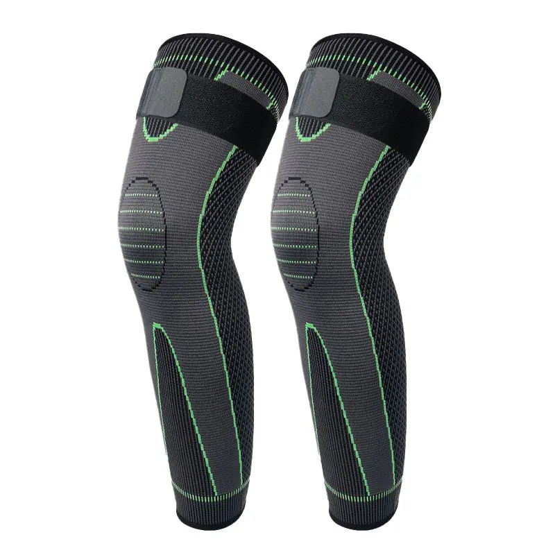 Full Leg Compression Sleeves 2 Pack Long Knee Kneeca Acupressure Self Heating Knee Sleeve Aicao Knee Protection for Warm Aicao Best Knee Brace For Women and Men