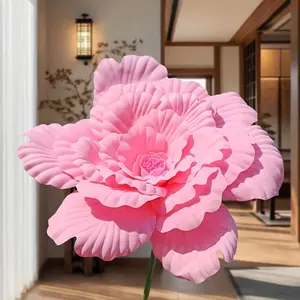 A large peony flower, measuring 13.78 inches in size, is highly suitable for wedding celebrations, outdoor parties and home decoration. This oversized decoration is suitable for various occasions and is an ideal choice as the central decoration for an eve