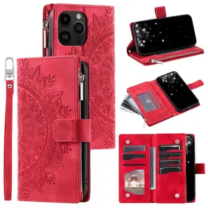 Phone Case - AWQUER PU Faux Leather Phone Case for Various for iphone Models Including 17, Air, 16E, 16, 15, 14, 13, 12 Mini, 11 Pro, X, XS Max, XR, 8, 7 Plus, SE, 5G from 2023 And 2020, Featuring an Embossed Flower Design