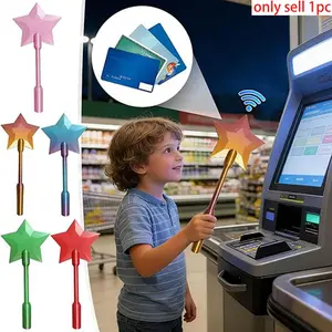 3D Printed Wand Tap to Pay, Non-Contact Payment Magic Stick, High-Speed Payment, Supermarket Checkout, Fun Gift for Family and Kids，Perfect for busy supermarkets and quick payments.