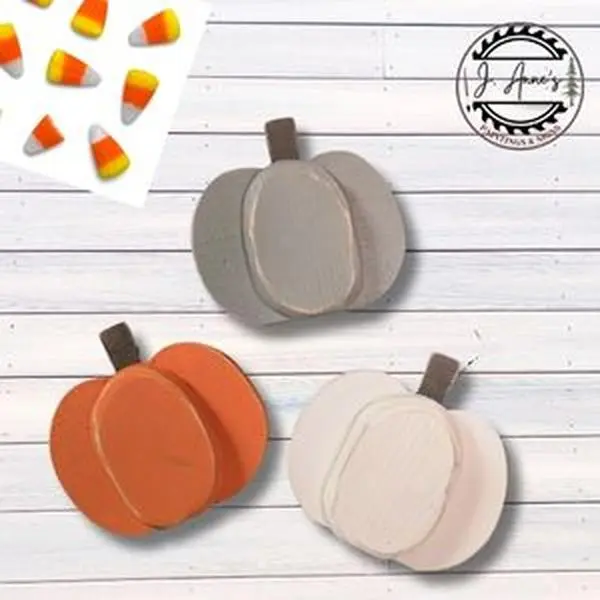 Set of 3 wooden pumpkins to add to your Fall Decor.