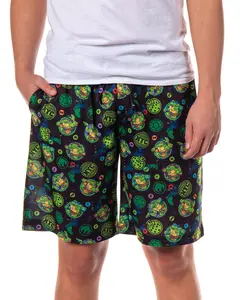 Nickelodeon Teenage Mutant Ninja Turtles Pajama Shorts TMNT Men's NYC Soft Lounge Bottoms
