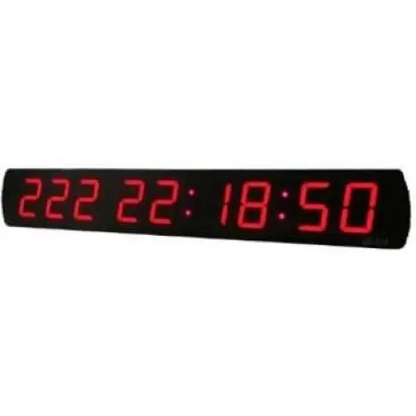 Large 9-Digit Digital Countdown Timer with 4 inches LED Display, 24-Hour Count Up & Down Function for Races & Gyms, Includes Mounting Brackets, Aluminum, Digital Countdown Clock, Ir Remote Control, Real Time Clock, Wall Mountable, None, Alarm Clock