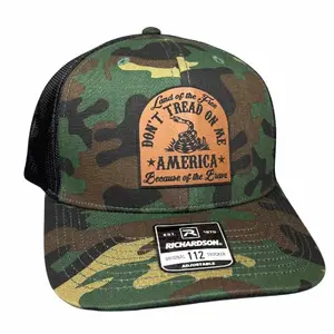 Don't Tread on Me Badge Hat, American Casual Color-Variant Hat with Custom Design, Fashion Clothes Accessory, American Hat, Color-Variant Hats