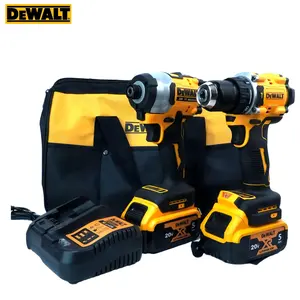 Dewalt DCF805 brushless impact drill and DFC850 impact drill combination kit, equipped with dual battery charger and storage bag, for home maintenance, building assembly and metal fastening work professional grade  impact   wrench  kit