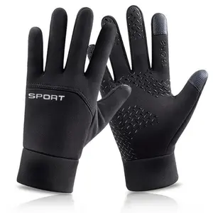 Winter Warm Suede Gloves Windproof Touchscreen Thermal with Non-Slip Grip Soft Fleece Lining for Running Cycling Skiing Fishing Driving Cold Weather Use TikTokShopBlackFriday