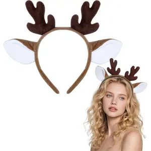 Headband Reindeer, Costumes for Women Adults Cute Reindeer Antler  Bands for Halloween Christma