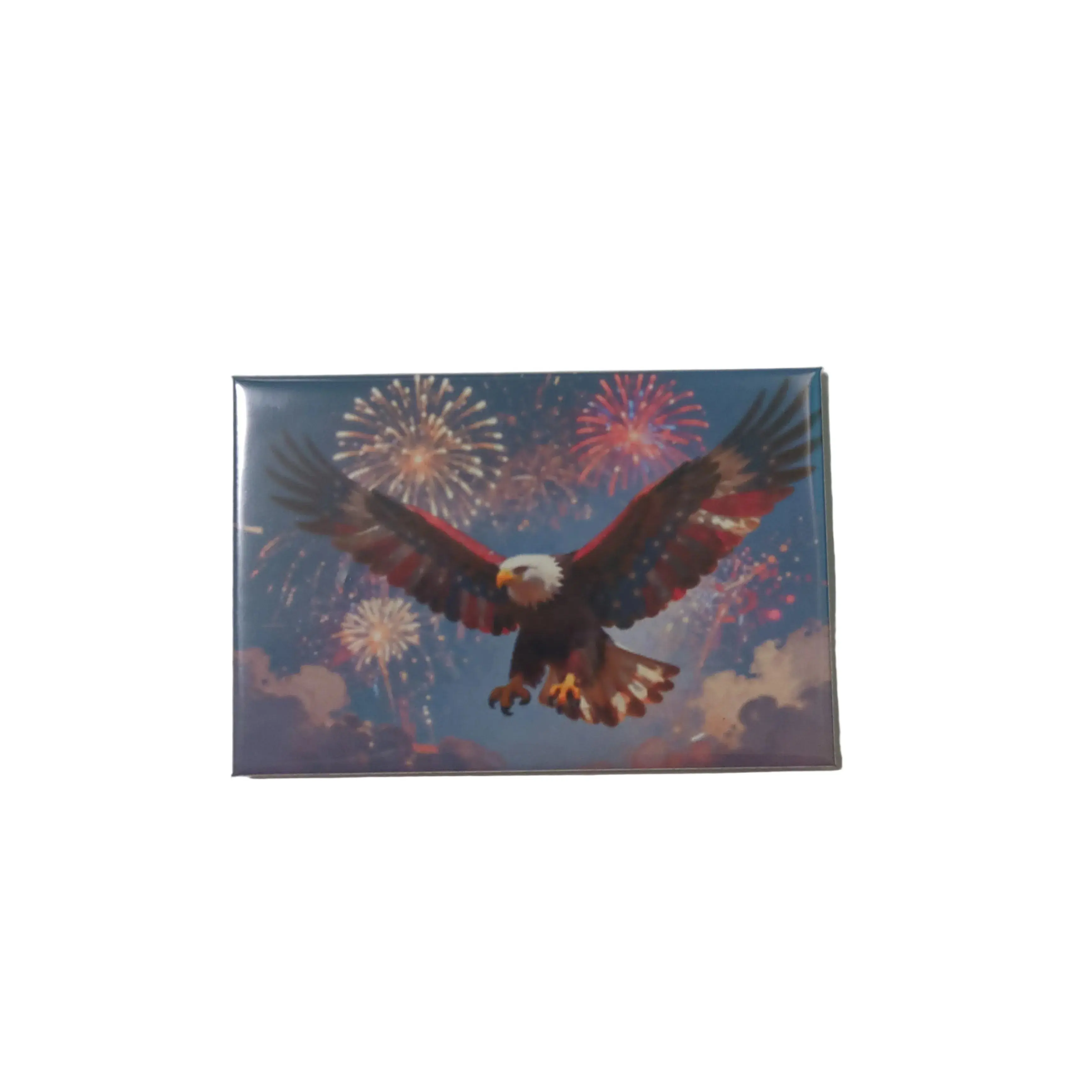 American Eagle Flag Fireworks 2x3 Magnet