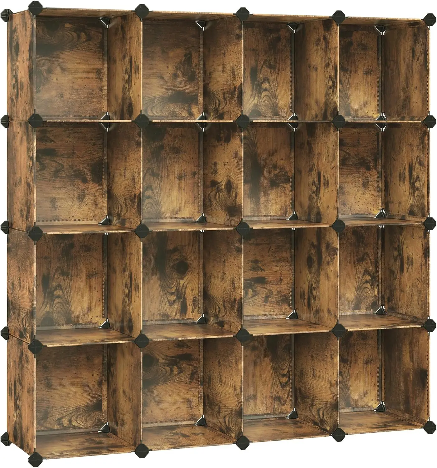 Cube Storage Organizer Set of 16 Plastic Cubes Closet Organizers and Storage Room Organization for Bedroom Living Room 12.2 x 48.4 x 48.4 Inches