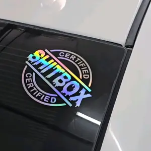 Certified shitbox Car Decal | Window Decal | Vinyl Decal | Holographic | New Version | Blood drip