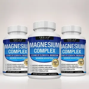 Magnesium Glycinate Complex Supplement 8 in 1 magnesium- Magnesium Glycinate, Citrate, Malate, High Absorption Vegan Magnesium Supplement ,Complete Chelated Mineral Supplement  magnesium complex for women