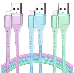 iPhone Charger [Apple MFi Certified] 3Pack 3FT Lightning Cable Fast Charging High Speed Data Sync USB Cable Compatible iPhone 14/13/12/11 Pro Max/XS MAX/XR/XS/X/8/7/Plus/6S (Multi-Color)