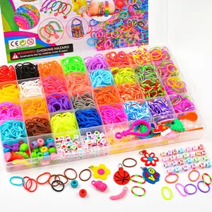 32Colour Vibrant Color Rubber  Assortment  - Beading Kits for Making Unique Bracelets, Bangles, and Crafts loom bands