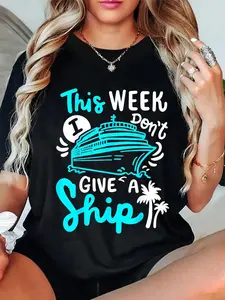 100% Cotton Unisex Cruising Vacation Essential Cruise Cruising Ship T-Shirt