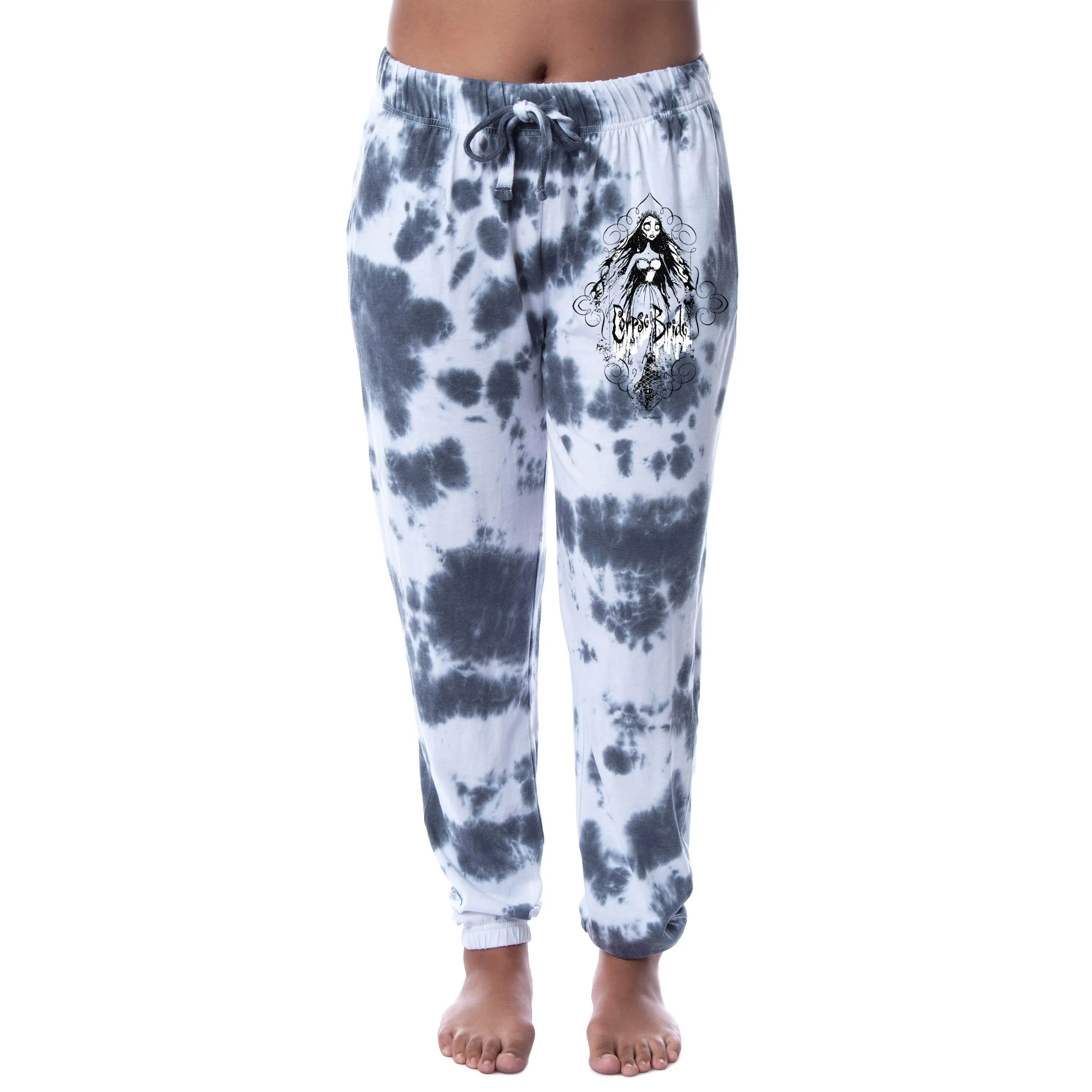 Tim Burton's Corpse Bride Womens' Emily Character Sleep Jogger Pajama Pants, Animation, Polyester