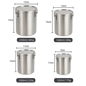 520/1000/1600/2500ml Stainless Steel Tanks Sealed Kitchen Food Storage Container TiktokShopSpringGlowUp