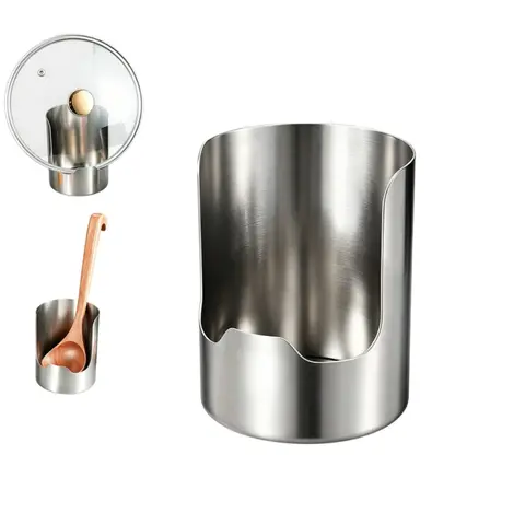 [Back to School]1/2 Count, Thickened Stainless Steel Utensil Organizer, Rust Resistant Easy to Clean Multi-purpose Kitchen Countertop Storage Holder-MM1